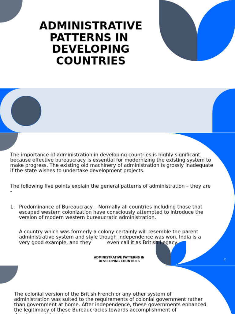 Administrative Pattern in Developing Countries | PDF | Bureaucracy ...