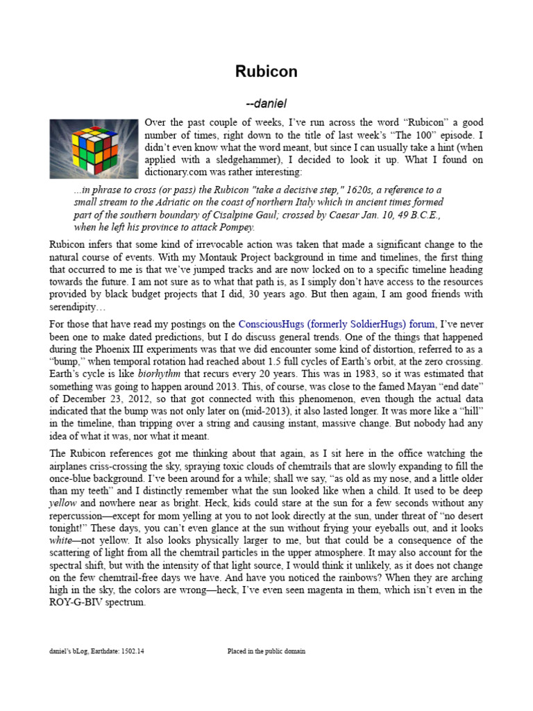 Understanding the Rubicon Concept | PDF | Nature