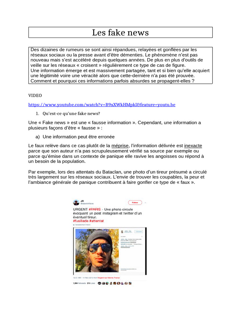 Comprendre les fake news et leur impact | PDF