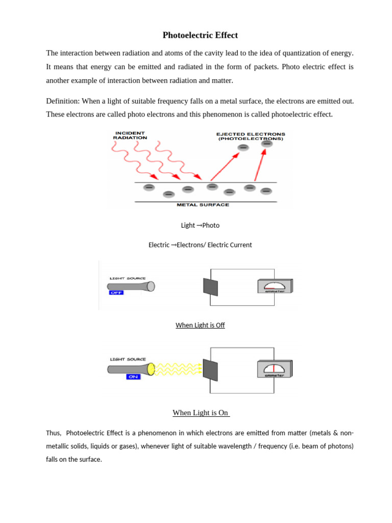 Understanding the Photoelectric Effect | PDF | Photoelectric Effect | Electron