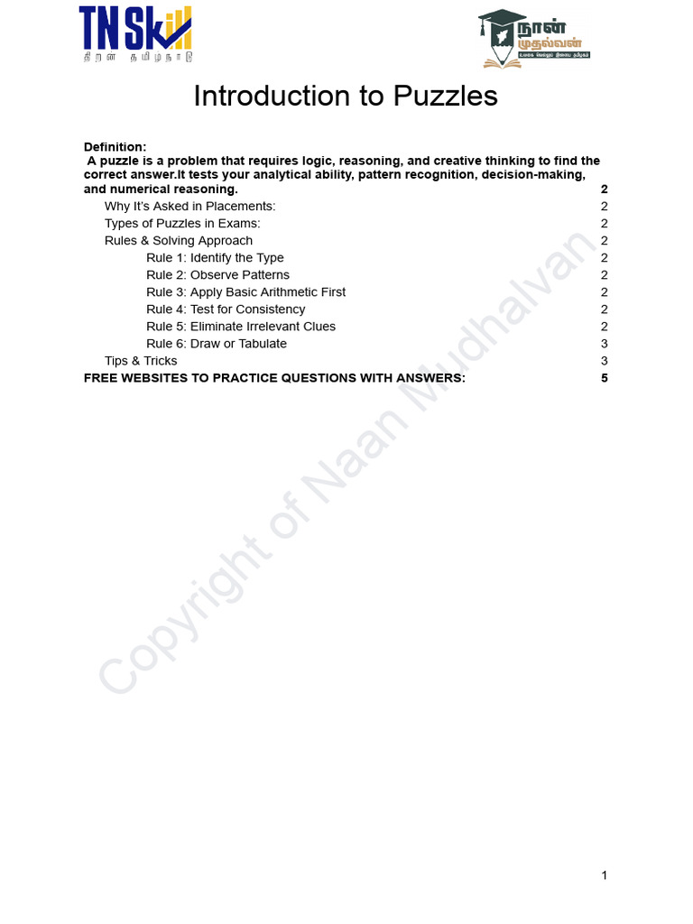 Essential Puzzle Solving Strategies | PDF | Mathematics