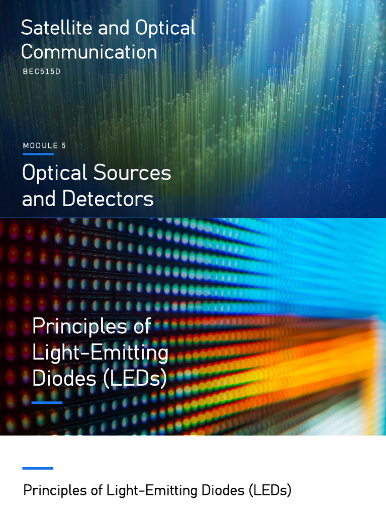 Satellite and Optical Communication (BEC515D) - Optical Sources and ...