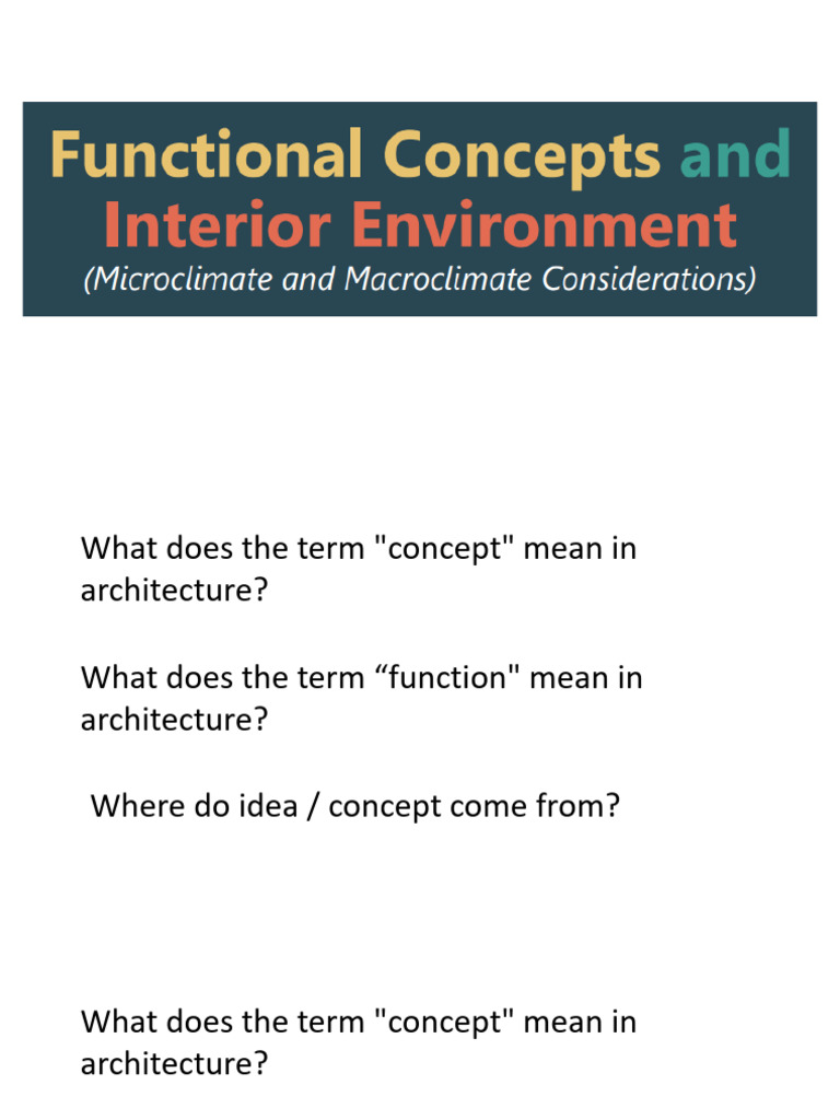 TOA122 Lecture On Functional Concept | PDF