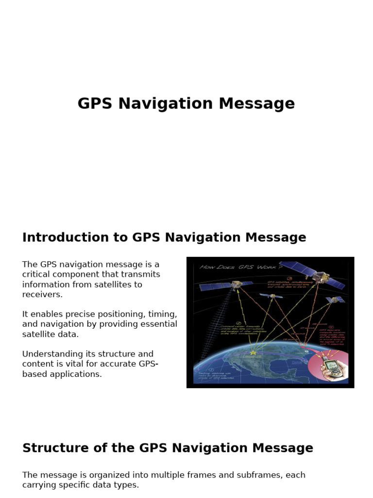 Understanding GPS Navigation Messages | PDF