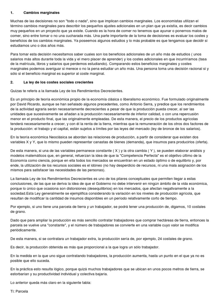 Cambios Marginales | PDF | Proteccionismo | Inflación