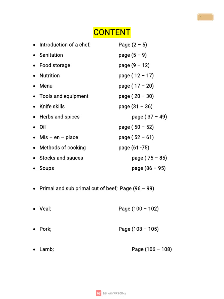 Culinary Skills and Chef Training Guide | PDF