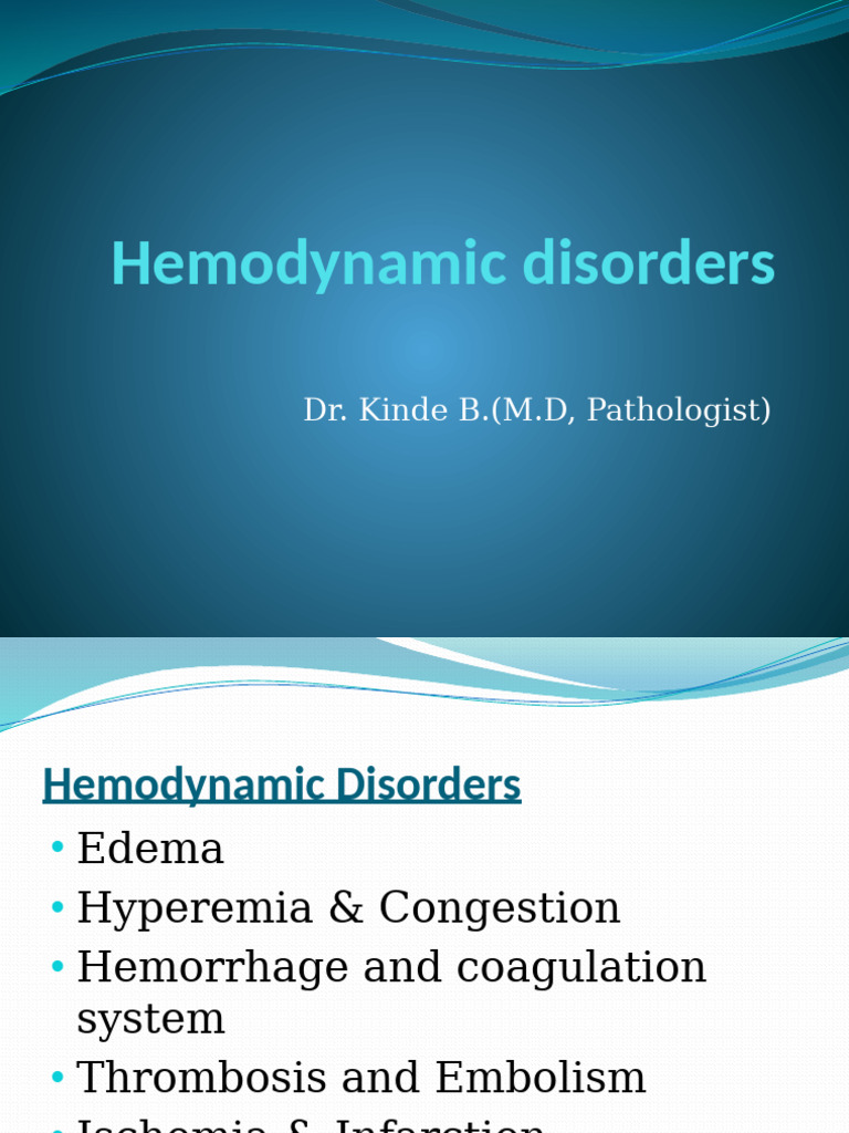 Overview of Hemodynamic Disorders | PDF | Edema | Shock (Circulatory)