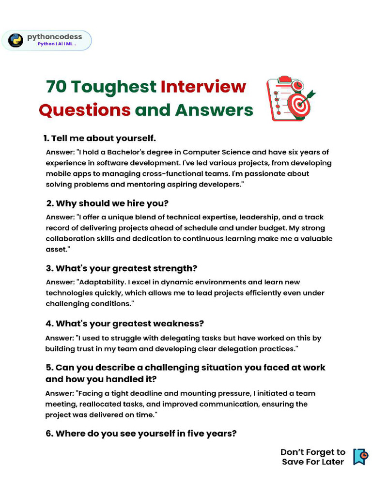 70 Interview Q&A | PDF