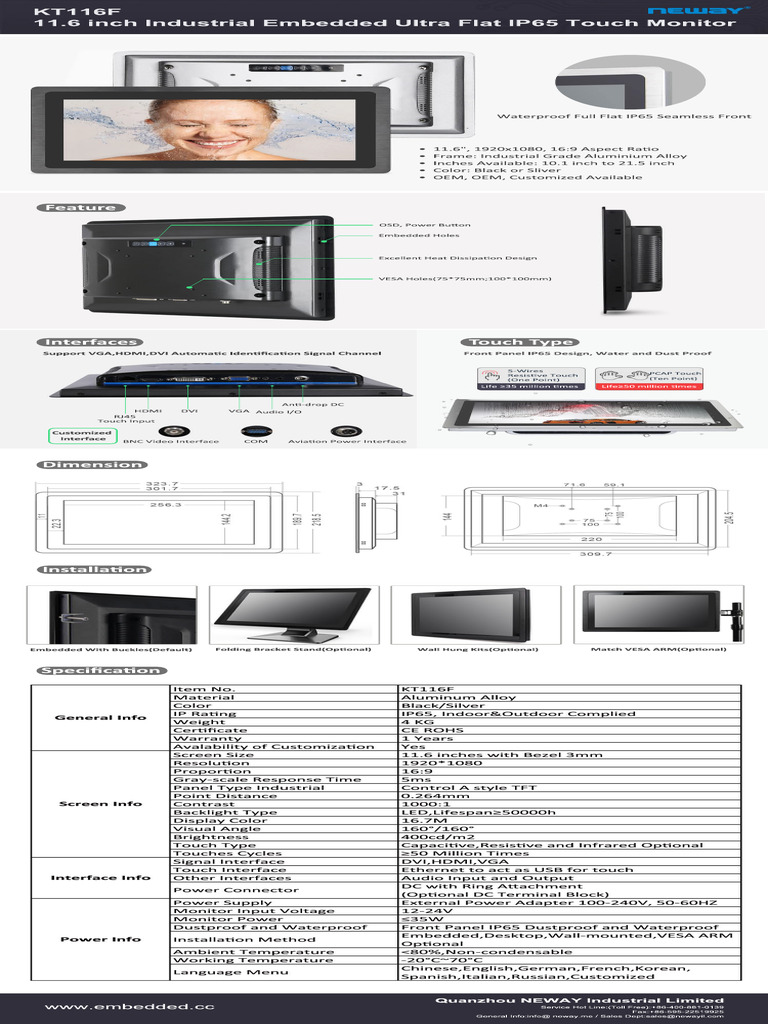 Industrial Touch Screen Display | PDF