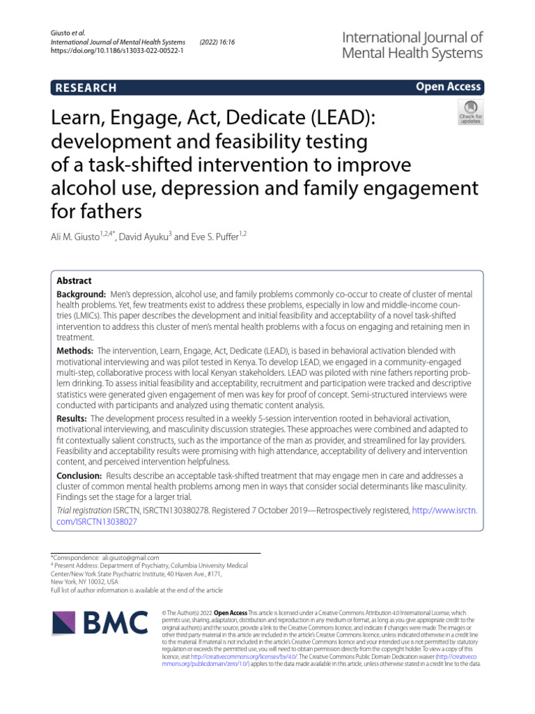 s13033 022 00522 1 | PDF | Mental Health | Major Depressive Disorder
