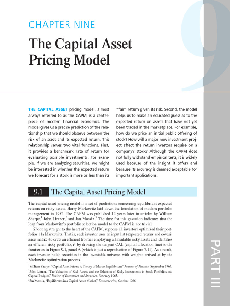 Understanding the Capital Asset Pricing Model | PDF | Capital Asset ...