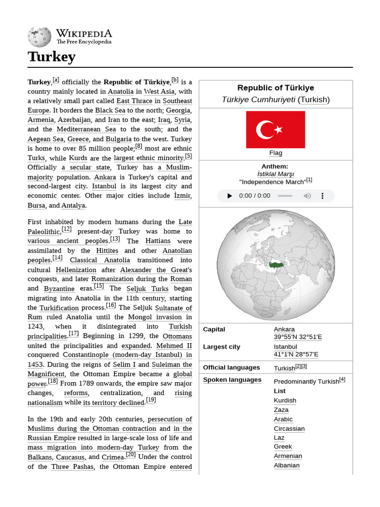 Turkey | PDF | Turkey | Anatolia