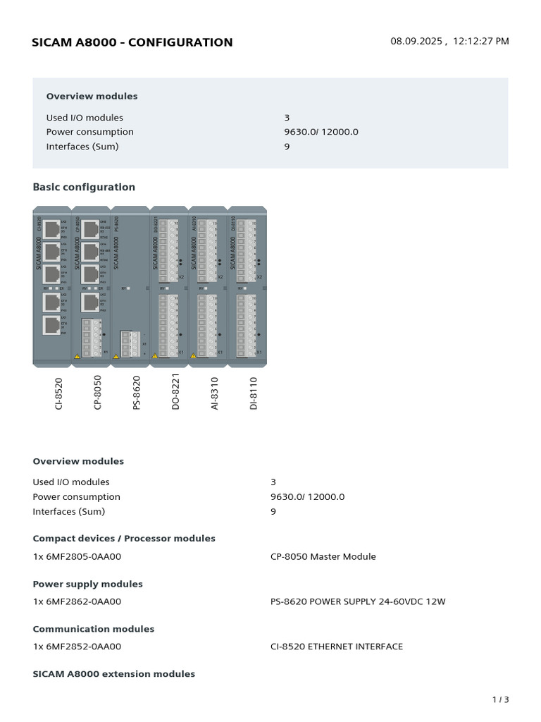 SICAM A8000 Module Configuration Guide | PDF | Programmable Logic ...