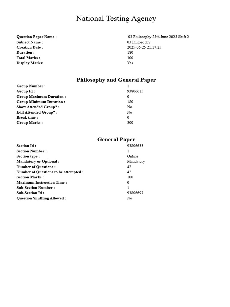 Paper 20250919161932 | PDF | Multiple Choice | Qualifications