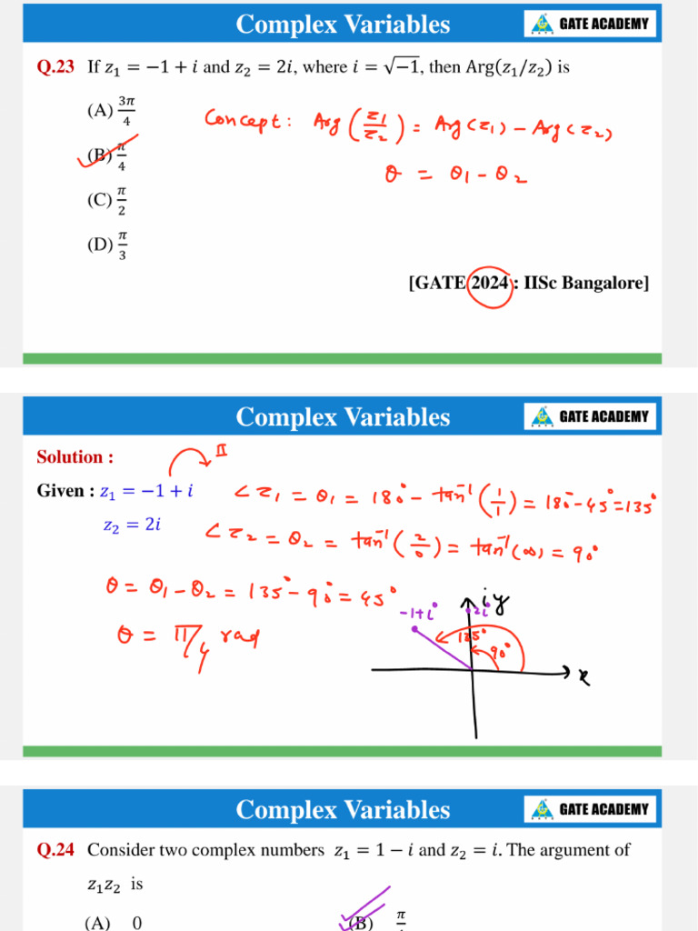 L01 Complex Numbers & Complex Variables (Part 2) | PDF