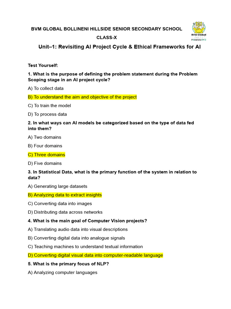 1.revisiting AI Project Cycle & Ethical | PDF | Artificial Intelligence ...
