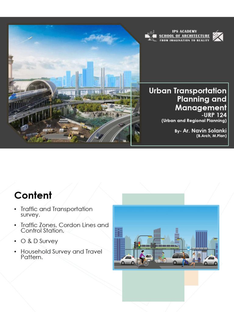 Urban Transport Planning - Lecture 6 | PDF | Survey Methodology | Traffic