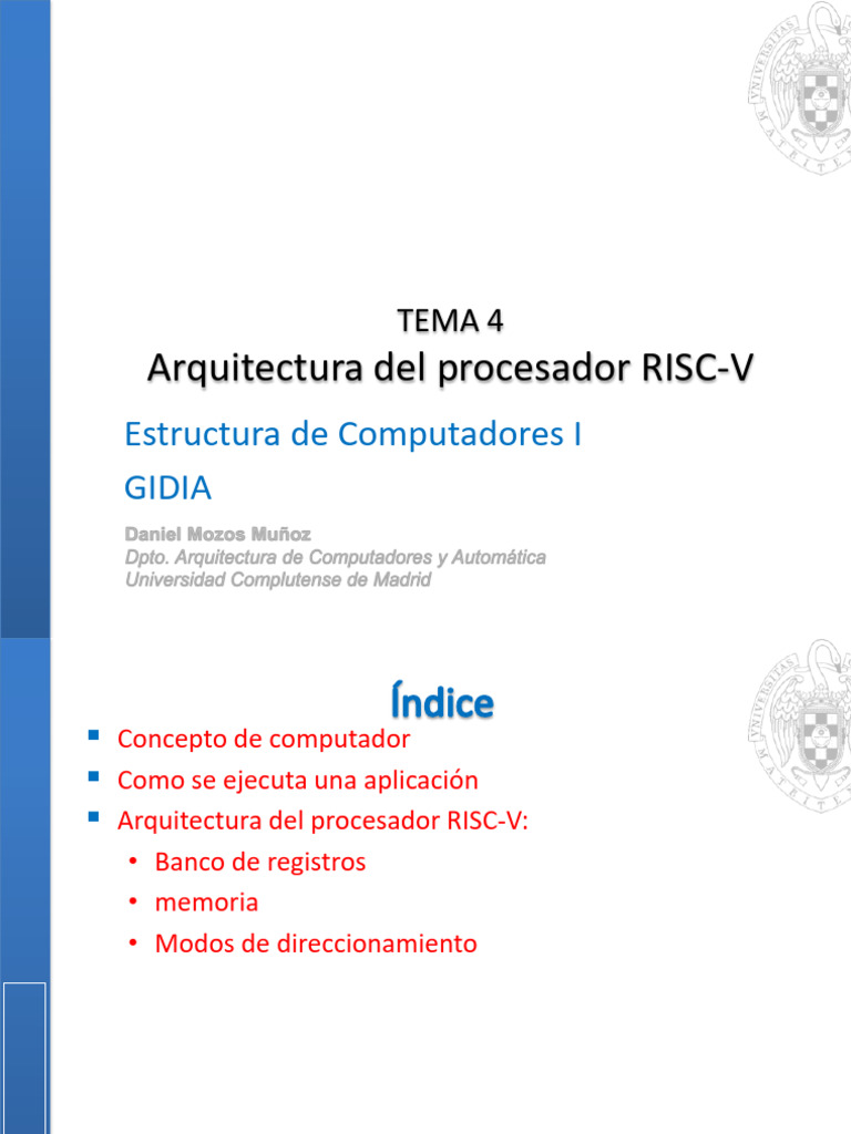 Arquitectura del Procesador RISC-V 2023 | PDF | Unidad Central de ...