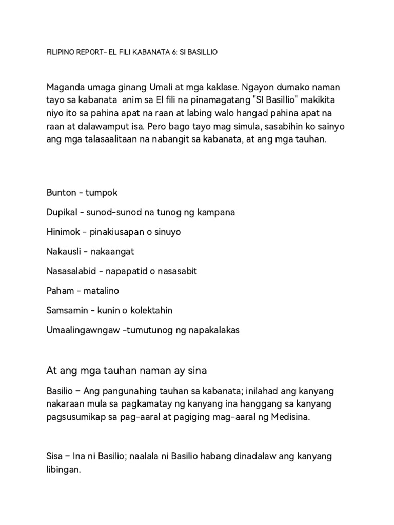 Filipino Report Wps Office | PDF