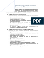 Actitudes Que Debemos Fomentar en El Niño