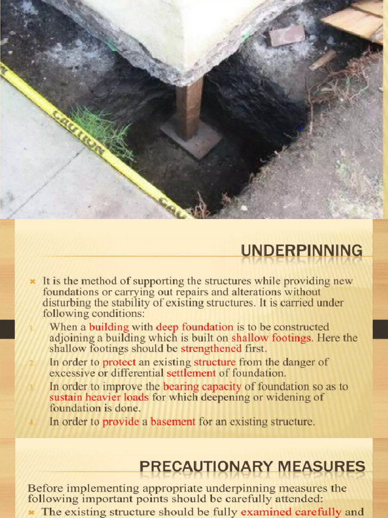 Underpinning Methods Explained | PDF