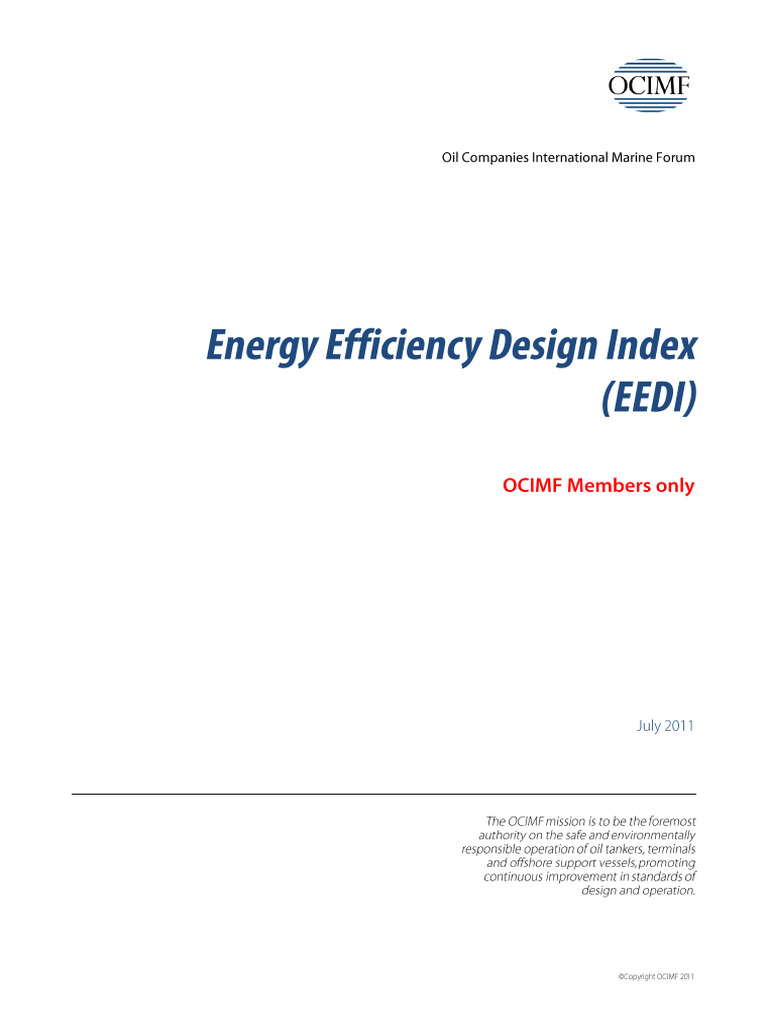 EEDI Guidelines for Oil Shipping Efficiency | PDF