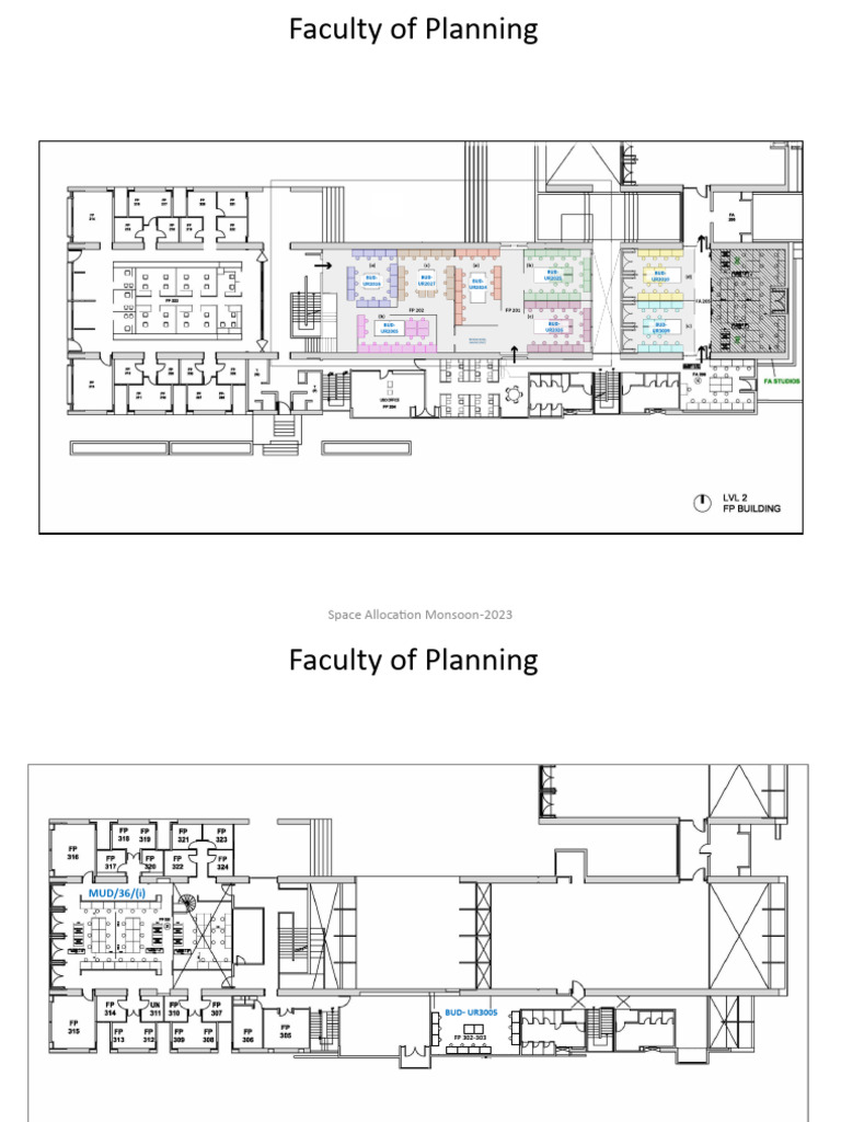 Faculty of Planning Space Allocation 2023 | PDF