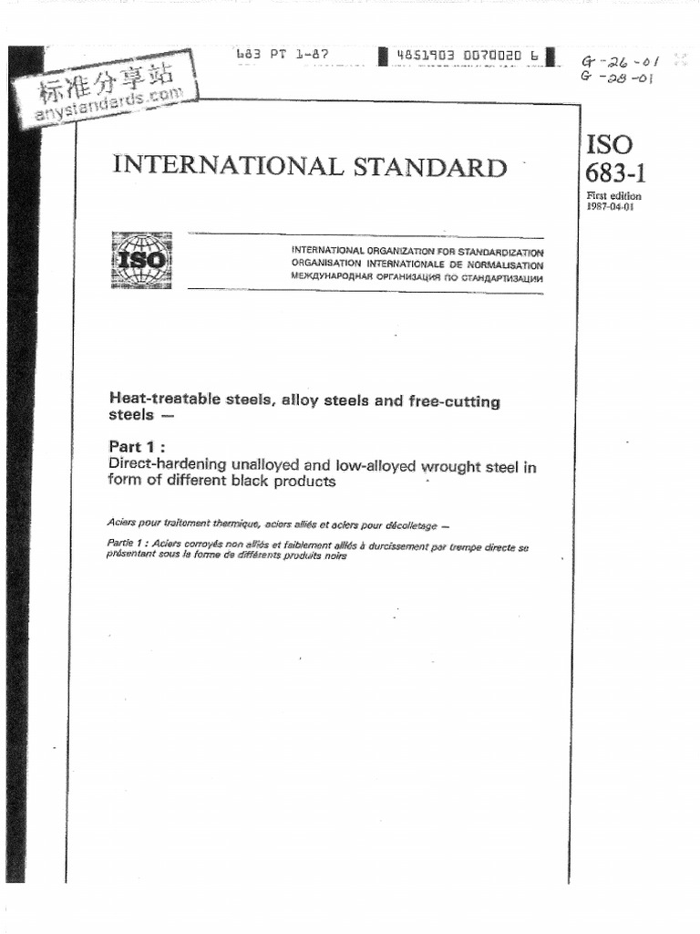 Iso 683-1 - 1987 | PDF