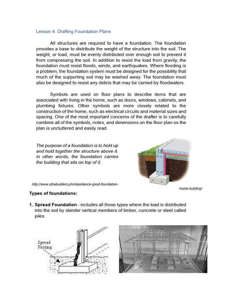 Foundation Plan Drafting Guide | PDF | Foundation (Engineering) | Column