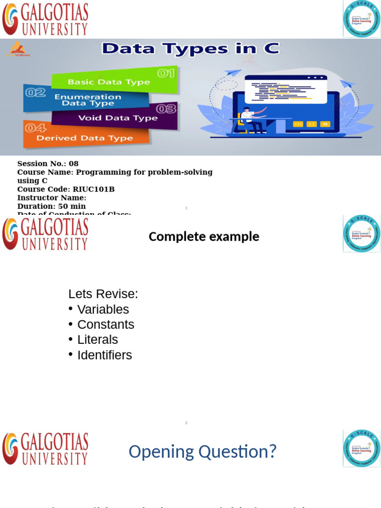 C Programming Data Types Explained | PDF | Integer (Computer Science ...