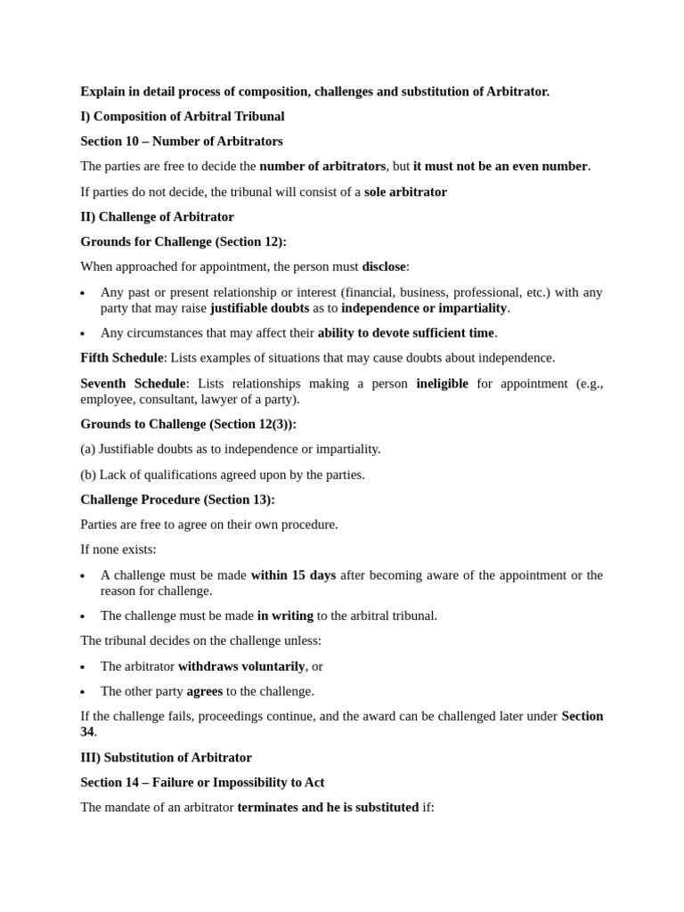 UNit 3 Imp of ADR | PDF | Arbitration | Arbitral Tribunal