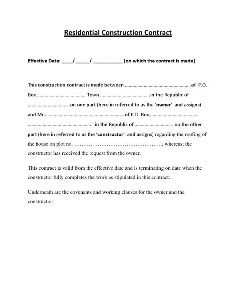 Residential Contract | PDF | Law | Technology & Engineering