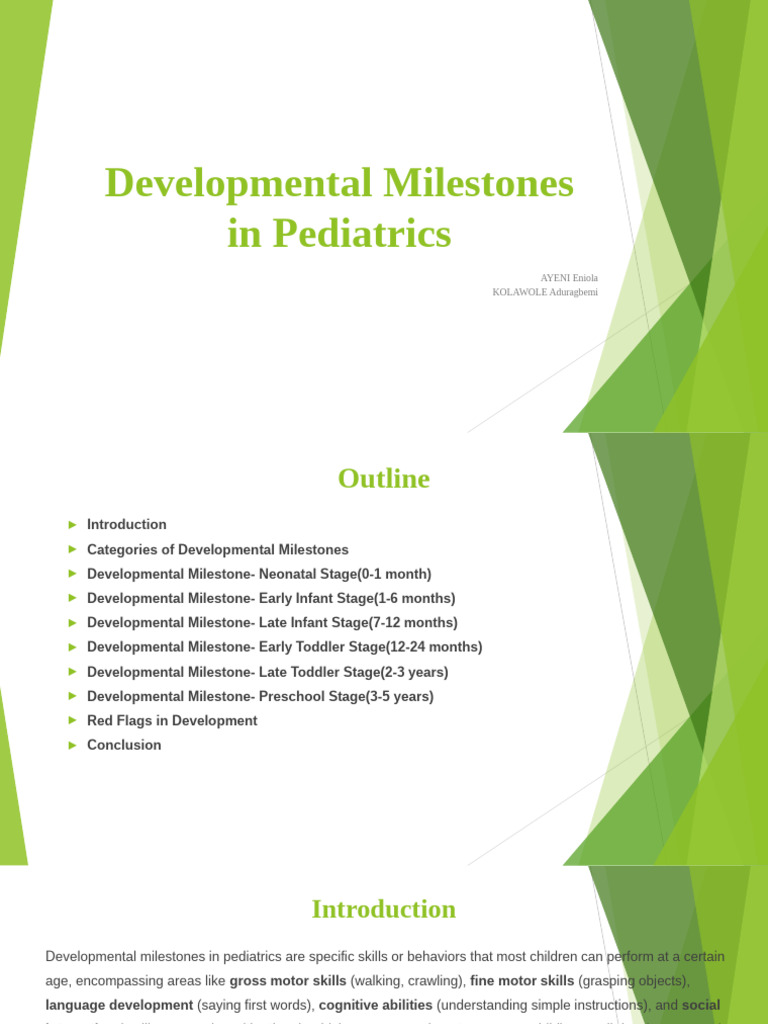 Pediatric Developmental Milestones Guide | PDF | Child Development ...