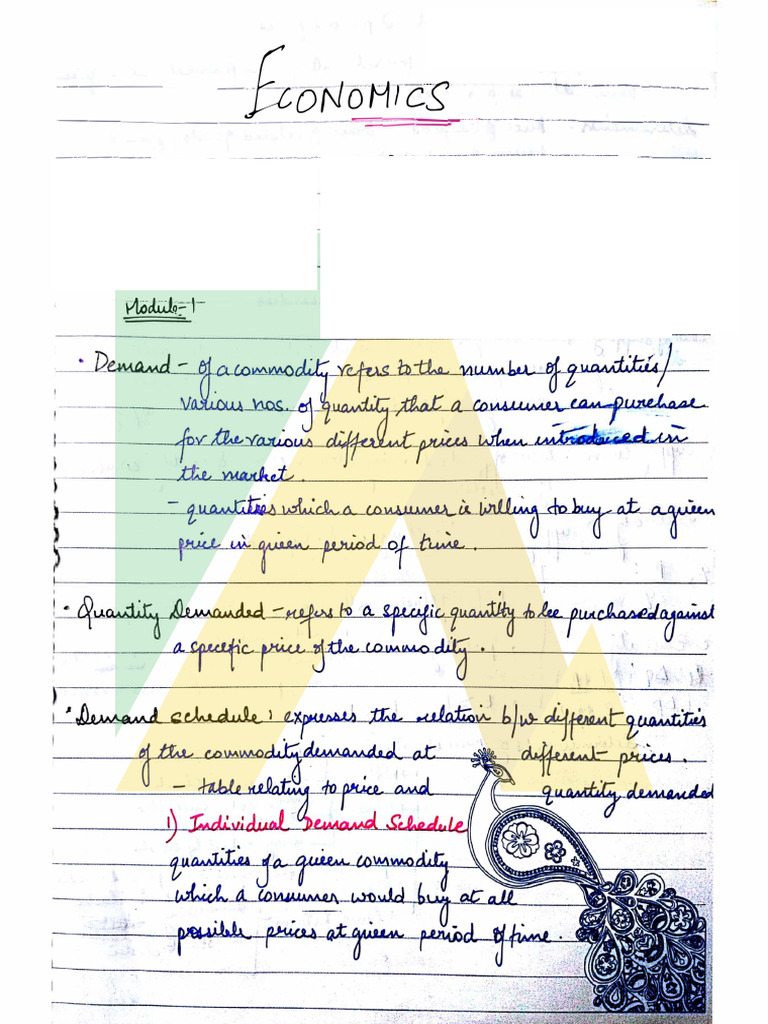 Economics Quick Revision Notes | PDF