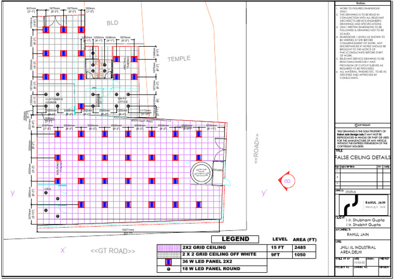 False Ceiling Layout For Jhimil Showroom | PDF