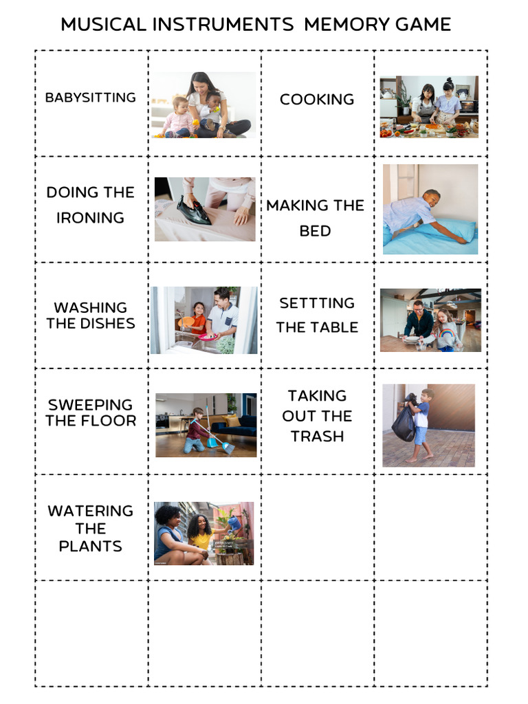 Musical Instruments Memory Game | PDF
