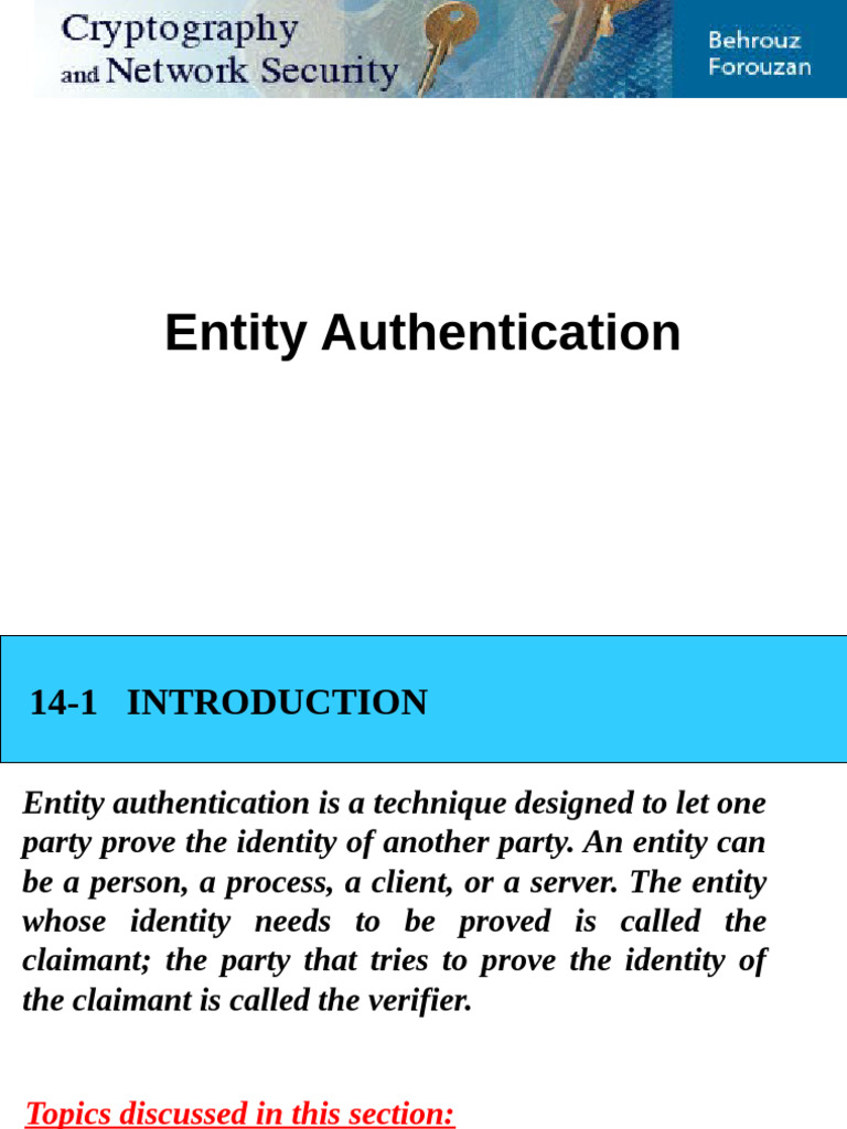 Entity Authentication Methods Explained | PDF | Password | Authentication