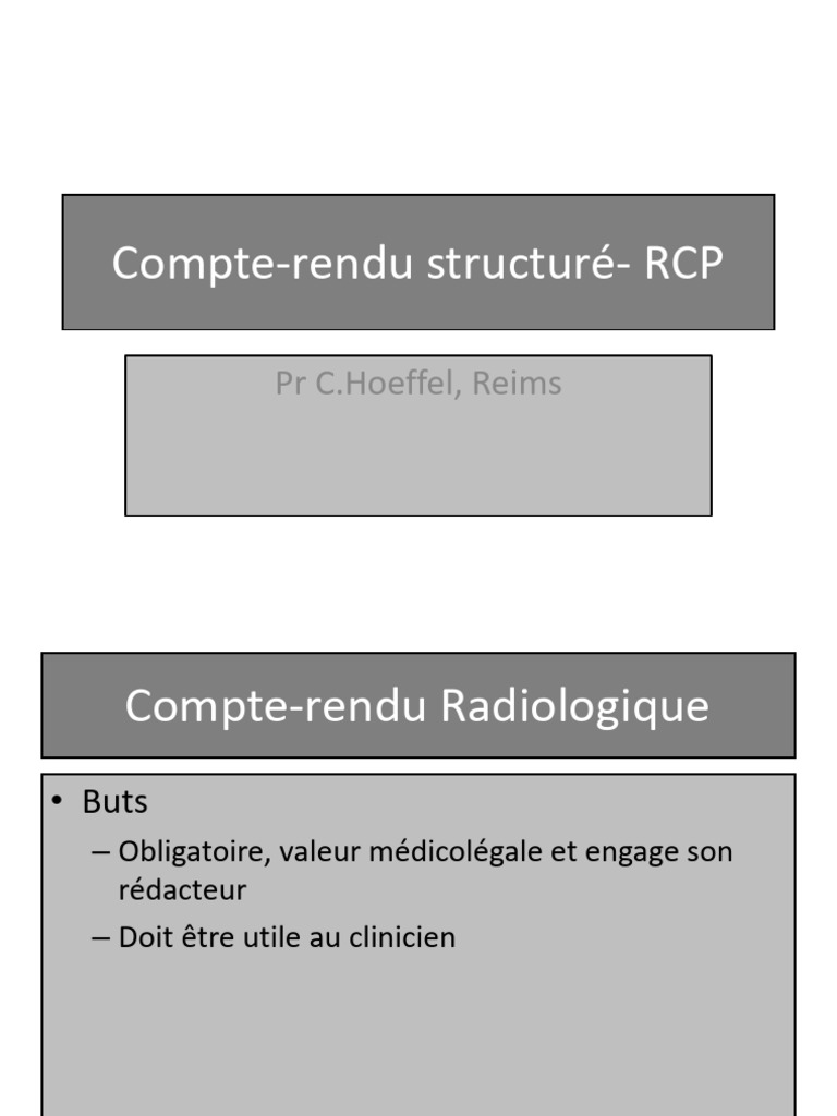 Compte-rendu Radiologique Structuré | PDF | Oncologie | Radiologie