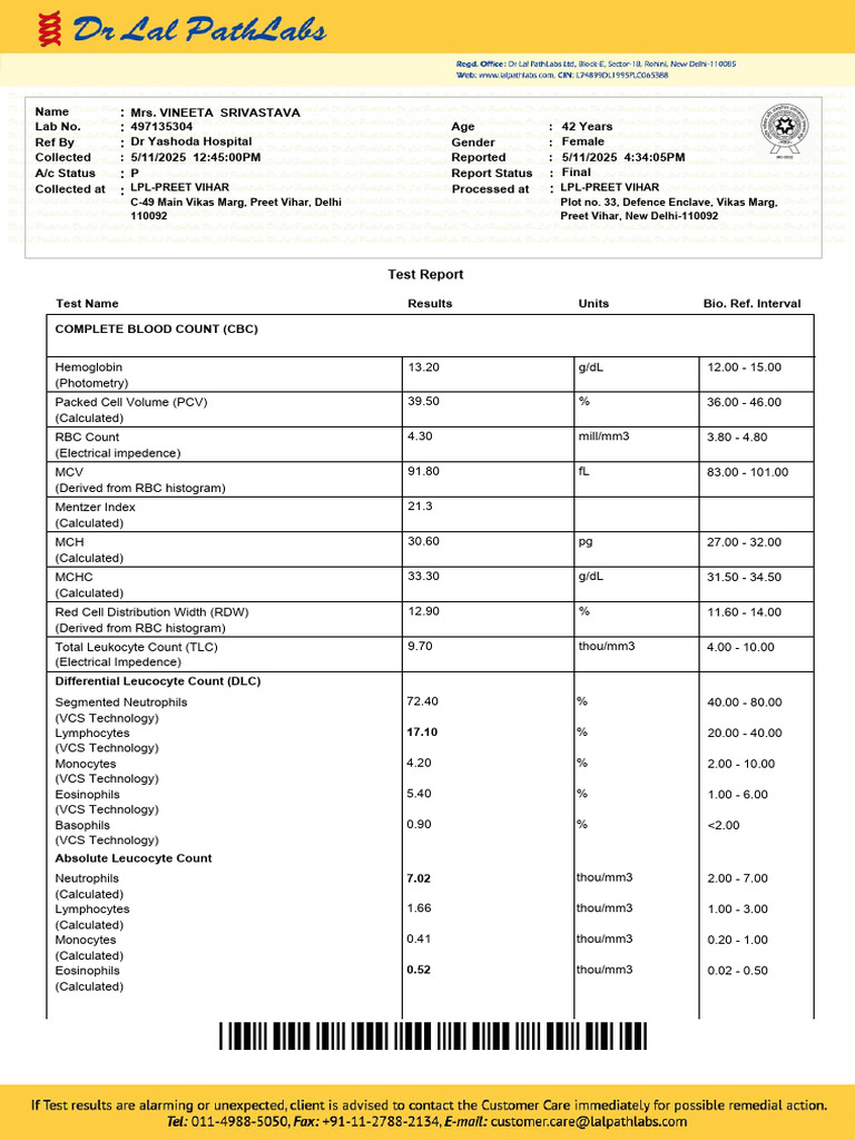 Comprehensive Blood and Kidney Test Report | PDF | Vitamin D | Thyroid