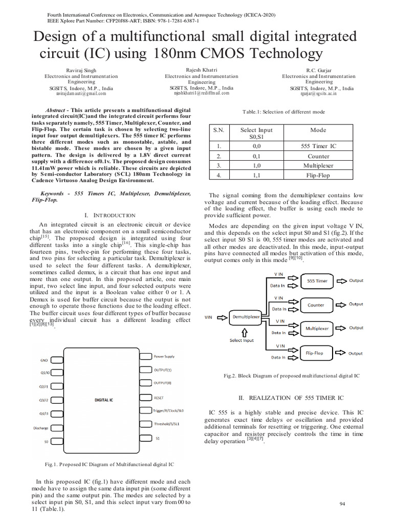Multifunctional Digital IC Design 180nm | PDF | Electronic Engineering ...