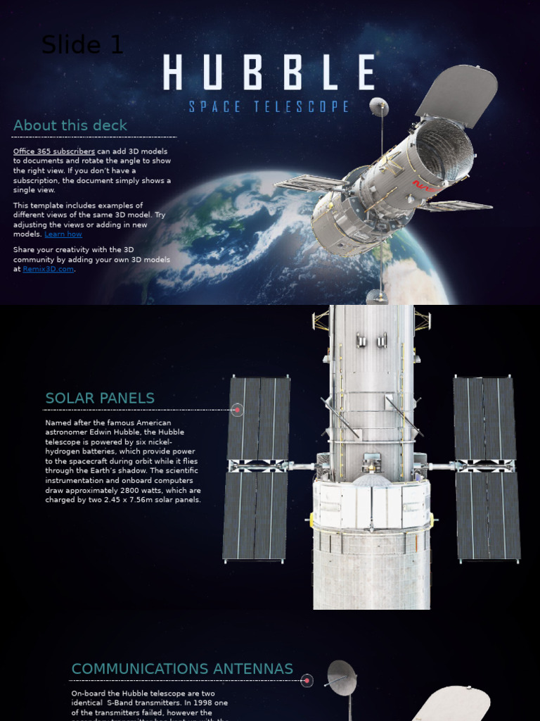 3D Model Views of Hubble Telescope | PDF