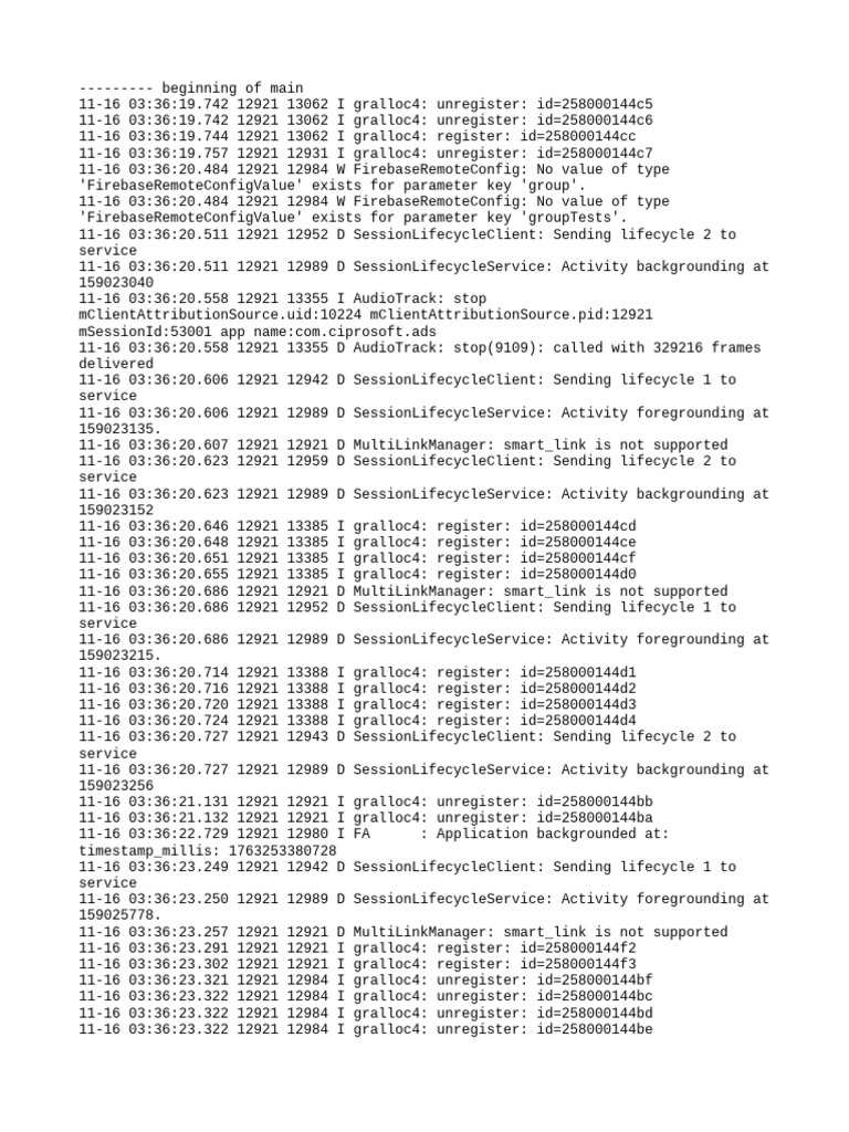 Gralloc4 and Firebase Log Analysis | PDF | Smartphone | Software