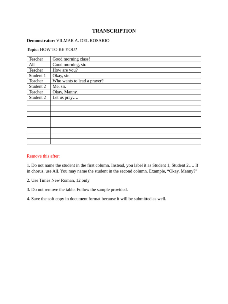 Transcription | PDF
