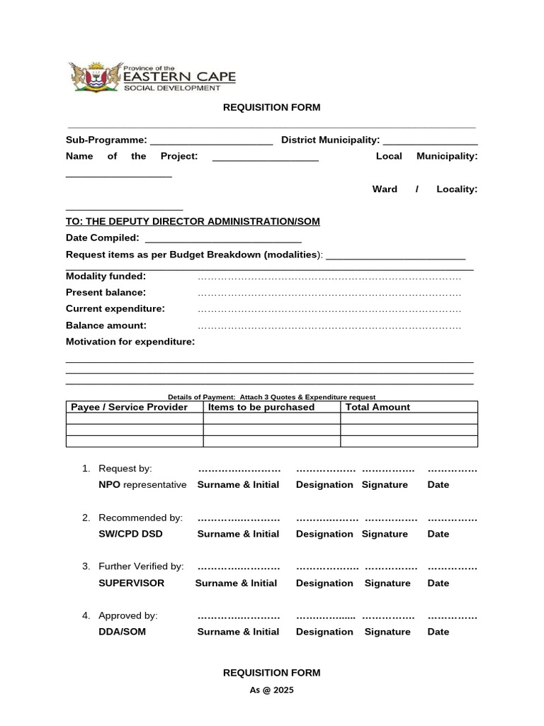Requisition Form | PDF