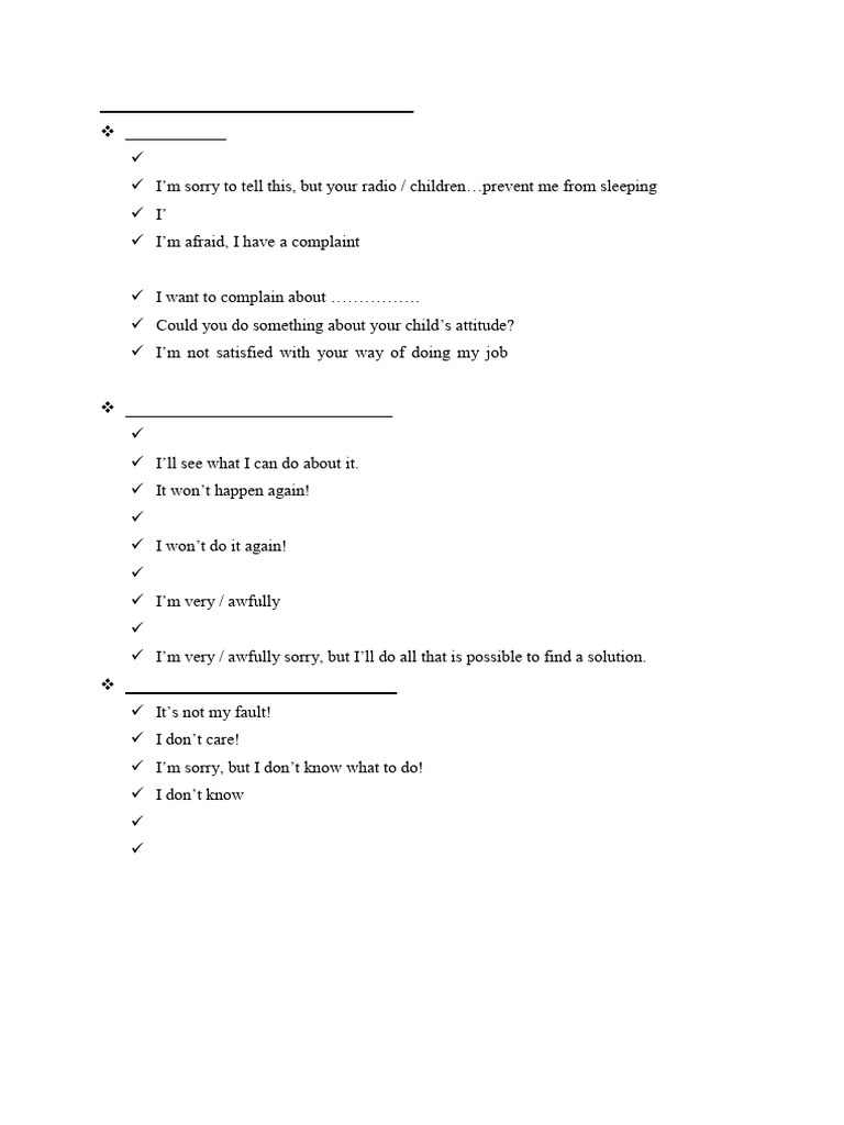 Complaining and Response Techniques | PDF