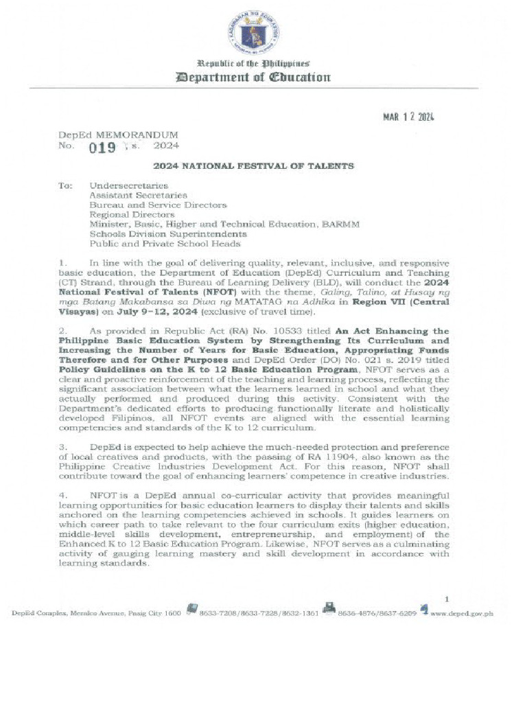 DFOT 2024 Guidelines | PDF