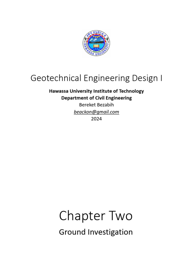 Ground Investigation in Geotechnical Engineering | PDF | Civil ...