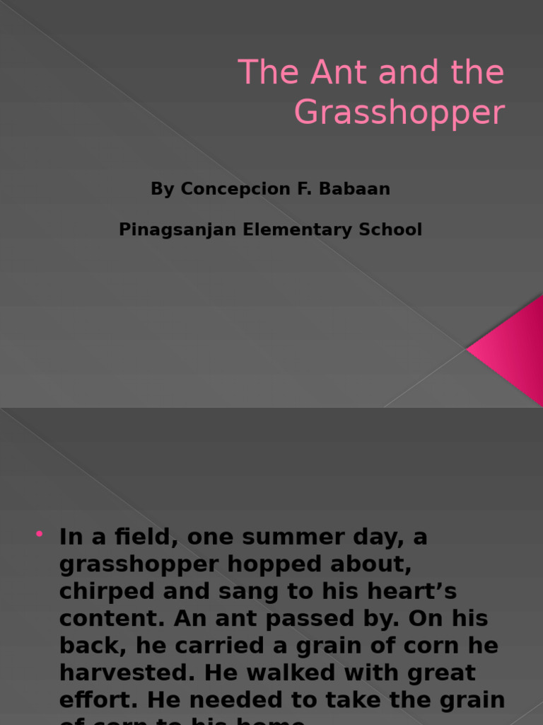 The Ant and The Grasshopper | PDF