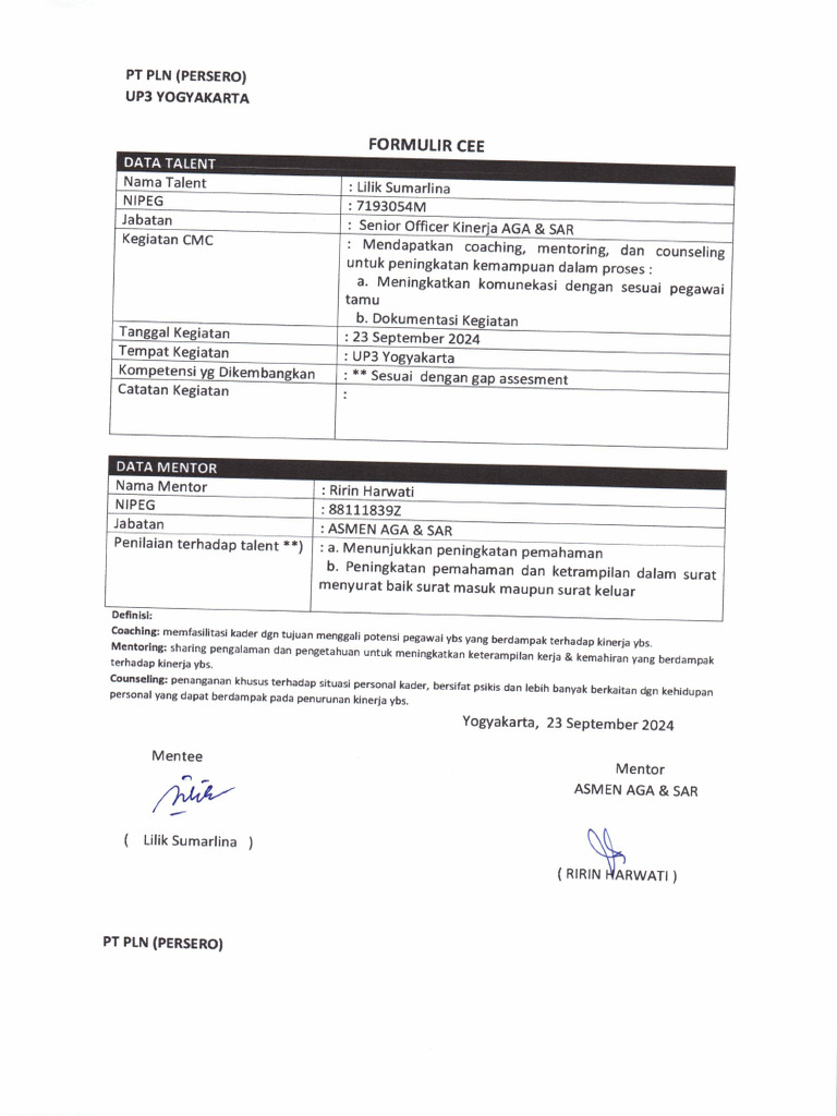Formulir Cee | PDF