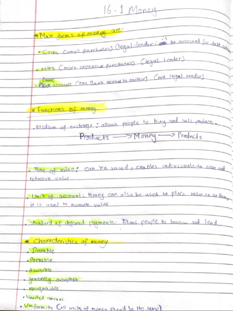 Eco Notes (Ahmed) Chapter 16 | PDF